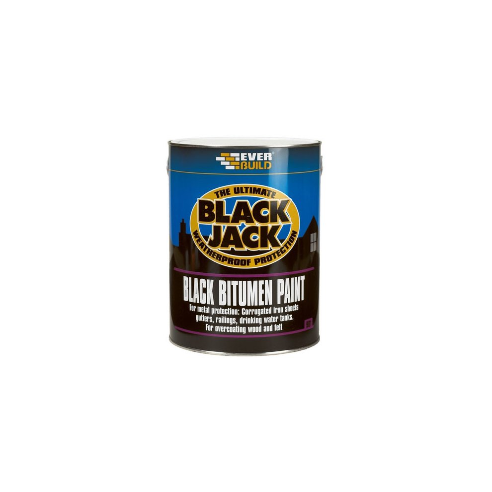 Everbuild Black Jack 901 Black Bitumen Paint 5L