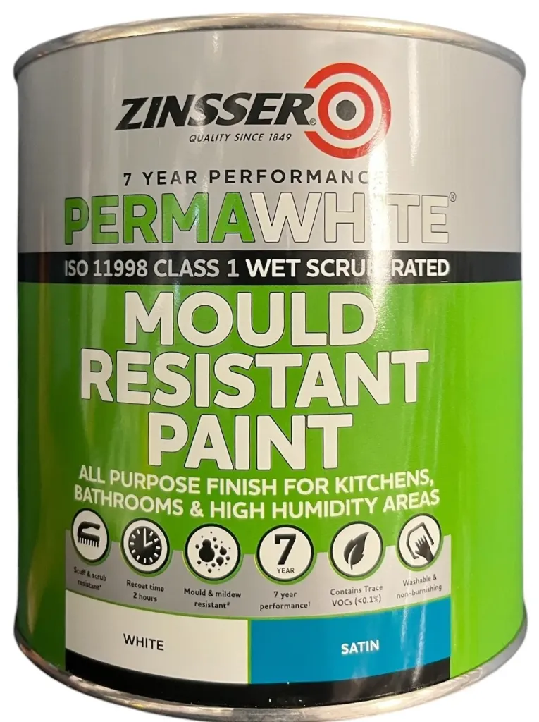 Zinsser Mould Resistant Perma-White Interior Satin 2.5L