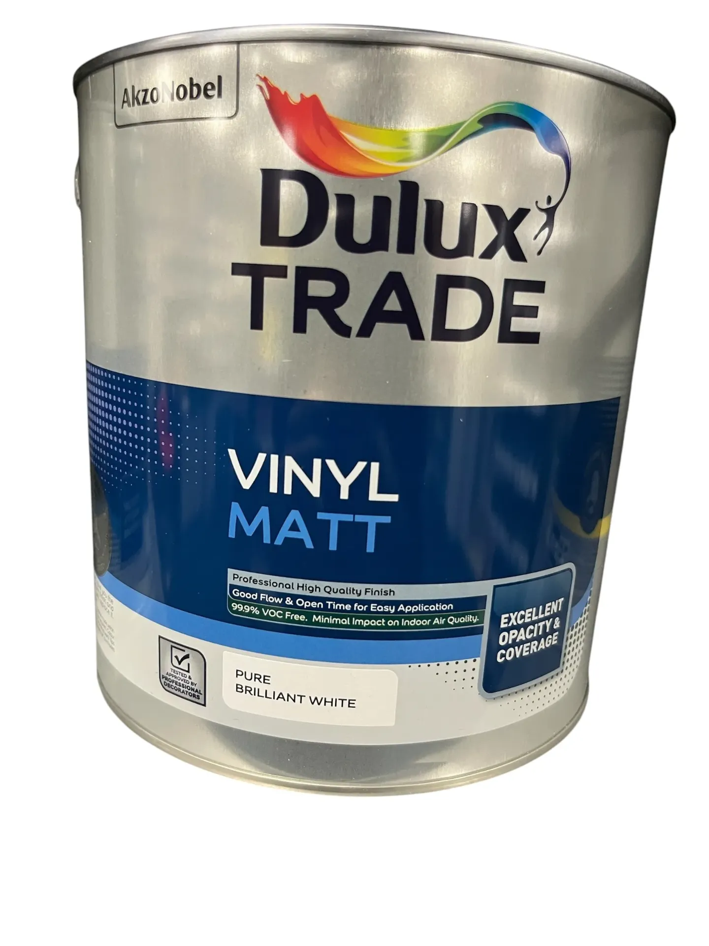 Dulux Trade Vinyl Matt Pure Brilliant White 2.5L