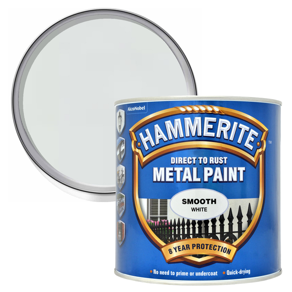 [3113] Hammerite Smooth Finish White 2.5L