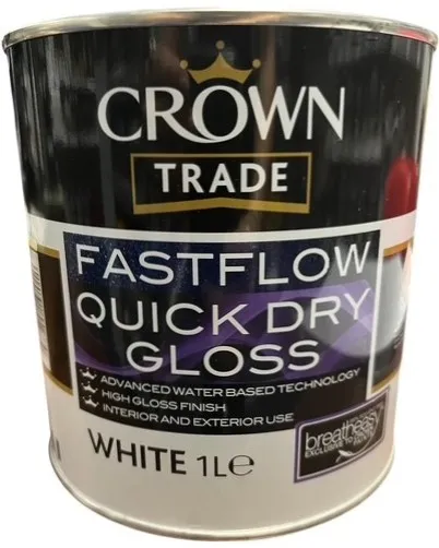 [93099] Crown Trade Fastflow Gloss White 1L