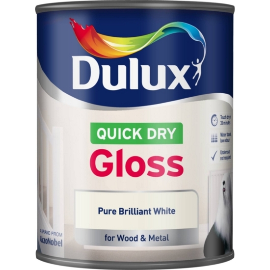 Dulux Retail QD Gloss Pure Brilliant White 750ml