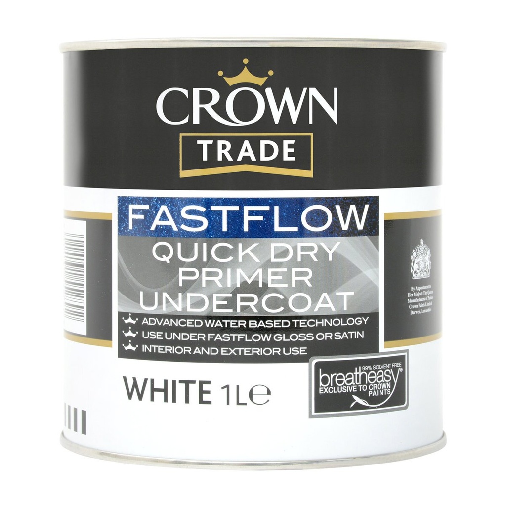 Crown Trade Fastflow QD Primer Undercoat White 1L