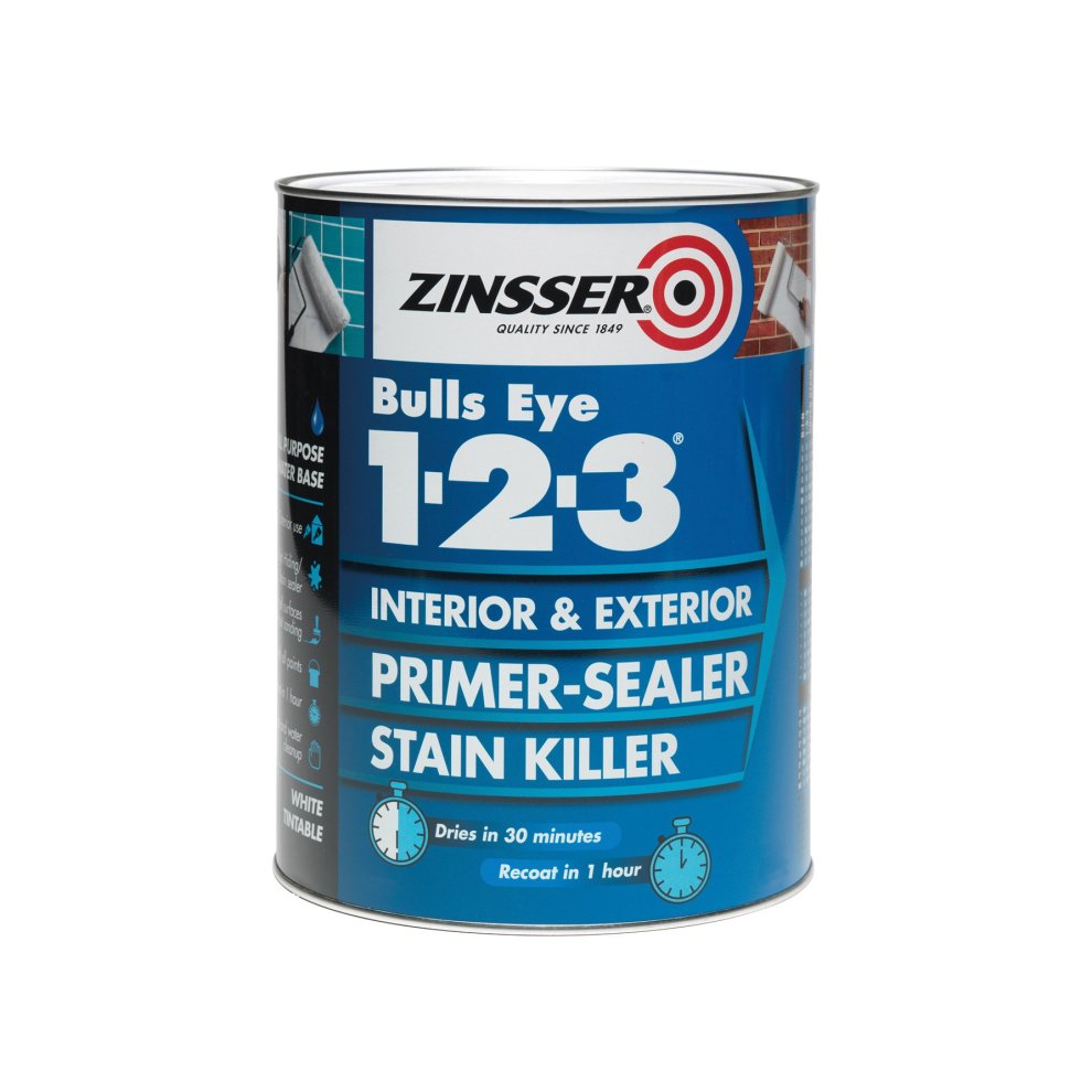 Zinsser Bullseye 123 Primer Sealer White 1L