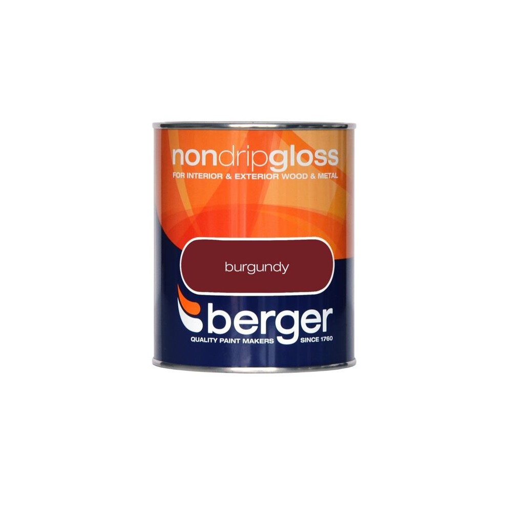 Berger Non Drip Gloss Burgundy 750ml