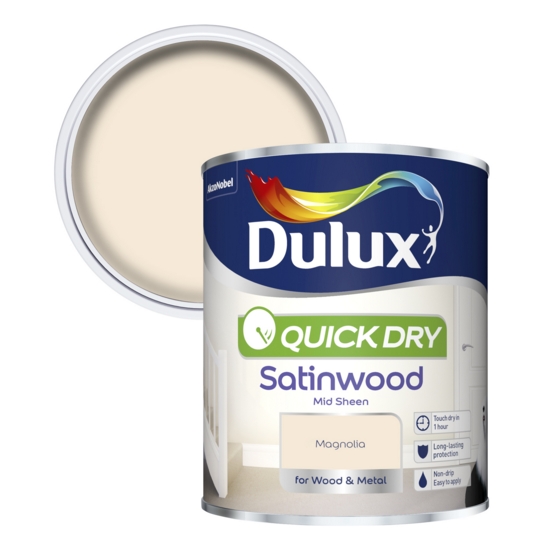 [5211287] Dulux Retail QD Satinwood Magnolia 750ml