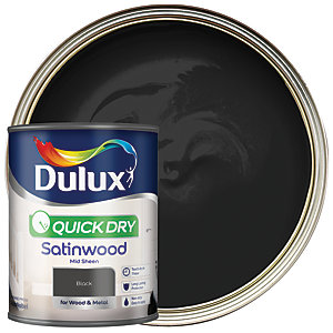 [5211285] Dulux Retail QD Satinwood Black 750ml