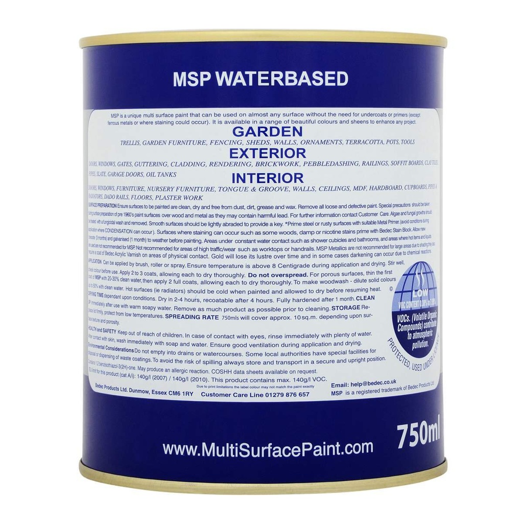 [28186] Bedec Multi Surface Paint Gloss Soft White 750ml