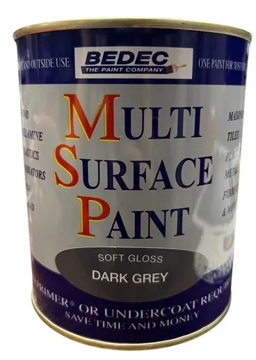 Bedec Multi Surface Paint Gloss Dark Grey 750ml
