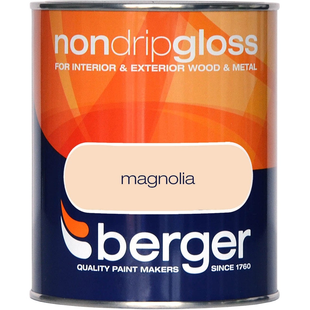 Berger Non Drip Gloss Magnolia 750ml