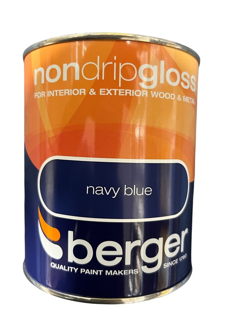 Berger Non Drip Gloss Navy Blue 750ml