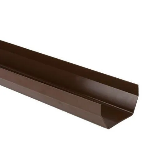 Floplast 114mm Brown Square Line Gutter 4m RGS4BR