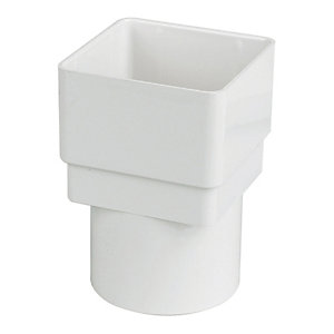 FPDP SQ-RO White Downpipe Adaptor 65-68mm RDS2W
