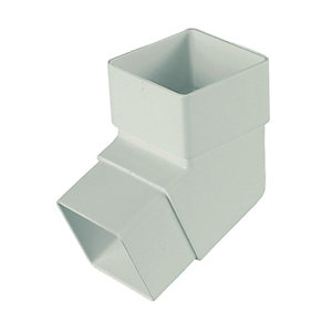 FPDP SQ White 112.5° Bend 65mm RBS2W