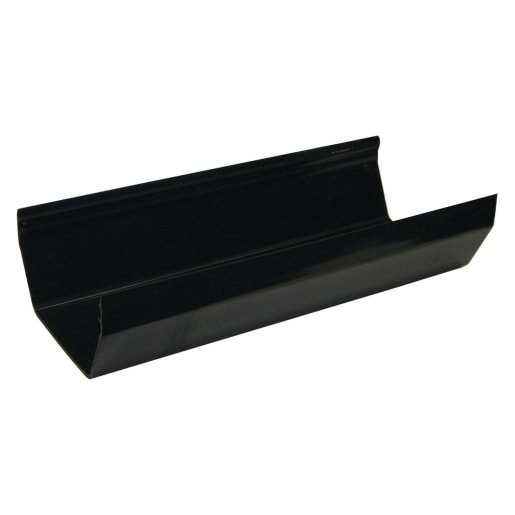 Floplast 114mm Black Square Line Gutter 4m RGS4B