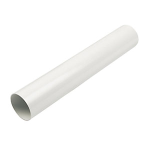 [I-FLO-RP2.5W] Floplast 68mm White 2.5m Round Downpipe RP2.5W