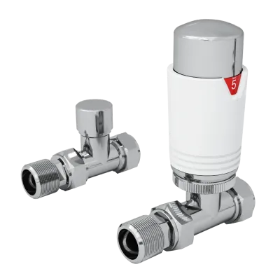 RP Straight TRV & L/Shield Pack White & Chrome