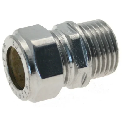 CO 15x1/2" CP Male Iron Compression