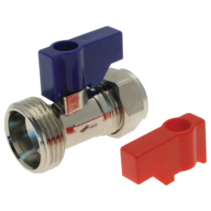 EP Straight Washing Machine Valve 15mm x 3/4" WRAS