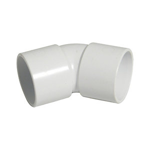FPW White 40mm 45° Bend WS19W