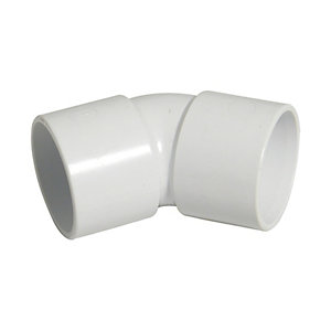 FPW White 32mm 45° Bend WS18W