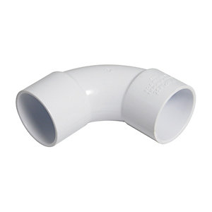 FPW White 32mm Swept Bend 92.5° WS14W
