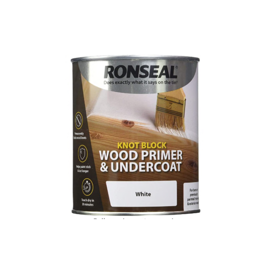 Ronseal Knot Block Primer & Undercoat White 250ml