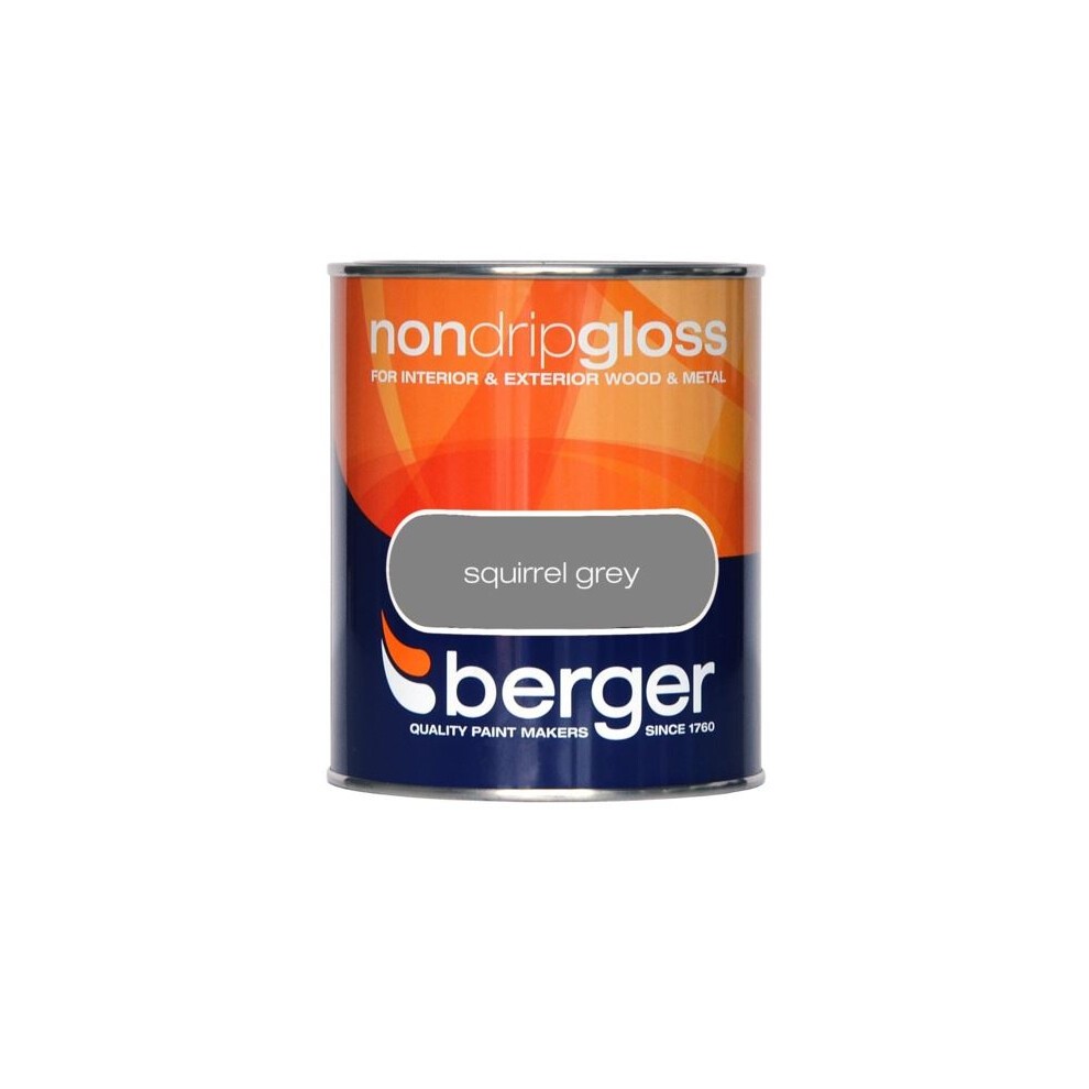 [42893] Berger Non Drip Gloss Squirrel Grey 750ml