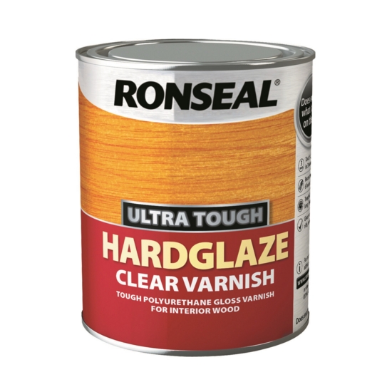 Ronseal Ultra Tough Hardglaze Clear Varnish 750ml