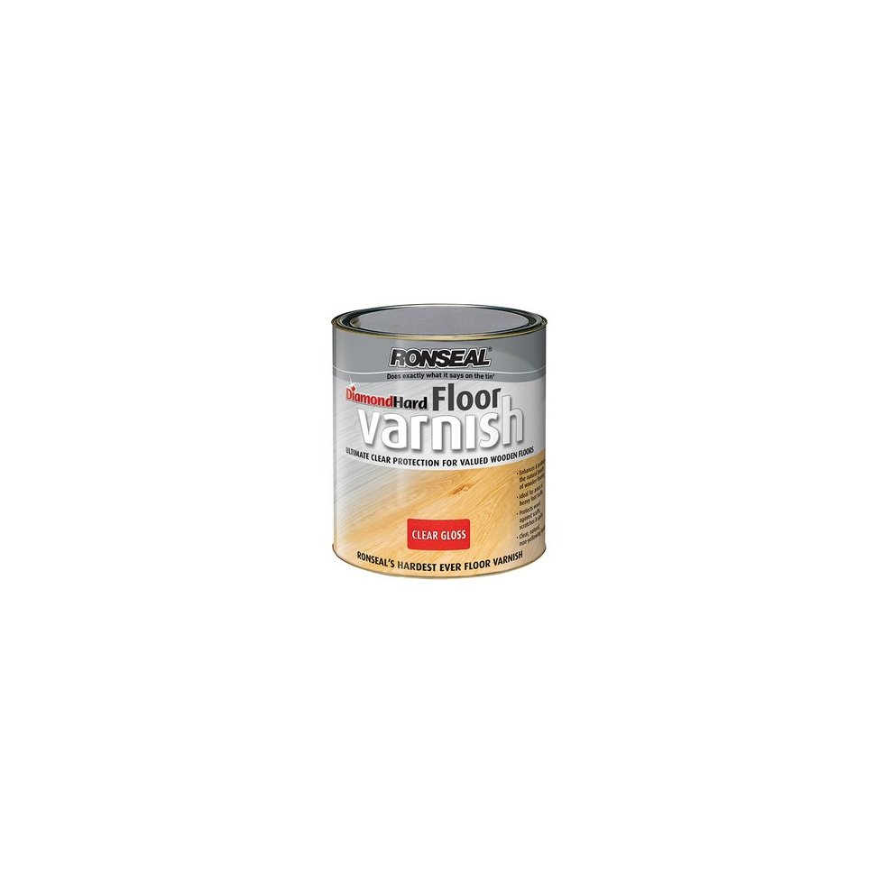 Ronseal Diamond Hard Floor Varnish Clear Gloss 5L