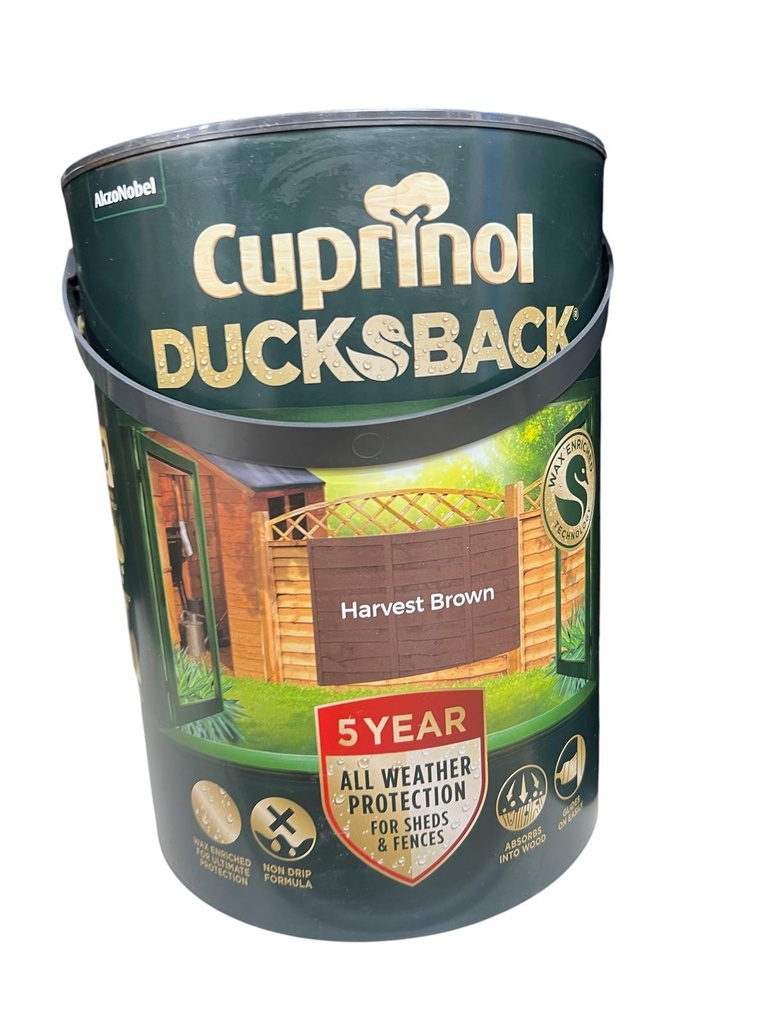 Cuprinol Ducksback Decorative Waterproofer Harvest Brown 5L