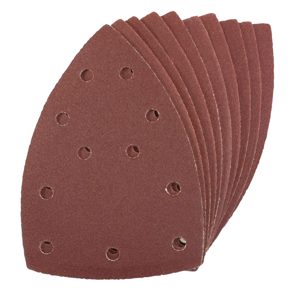 Amtech Pack of 10 P80 Grit Hook and Loop Delta Sanding Sheets