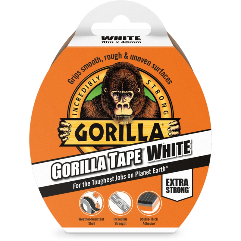 Gorilla Tape White 10m x 48mm