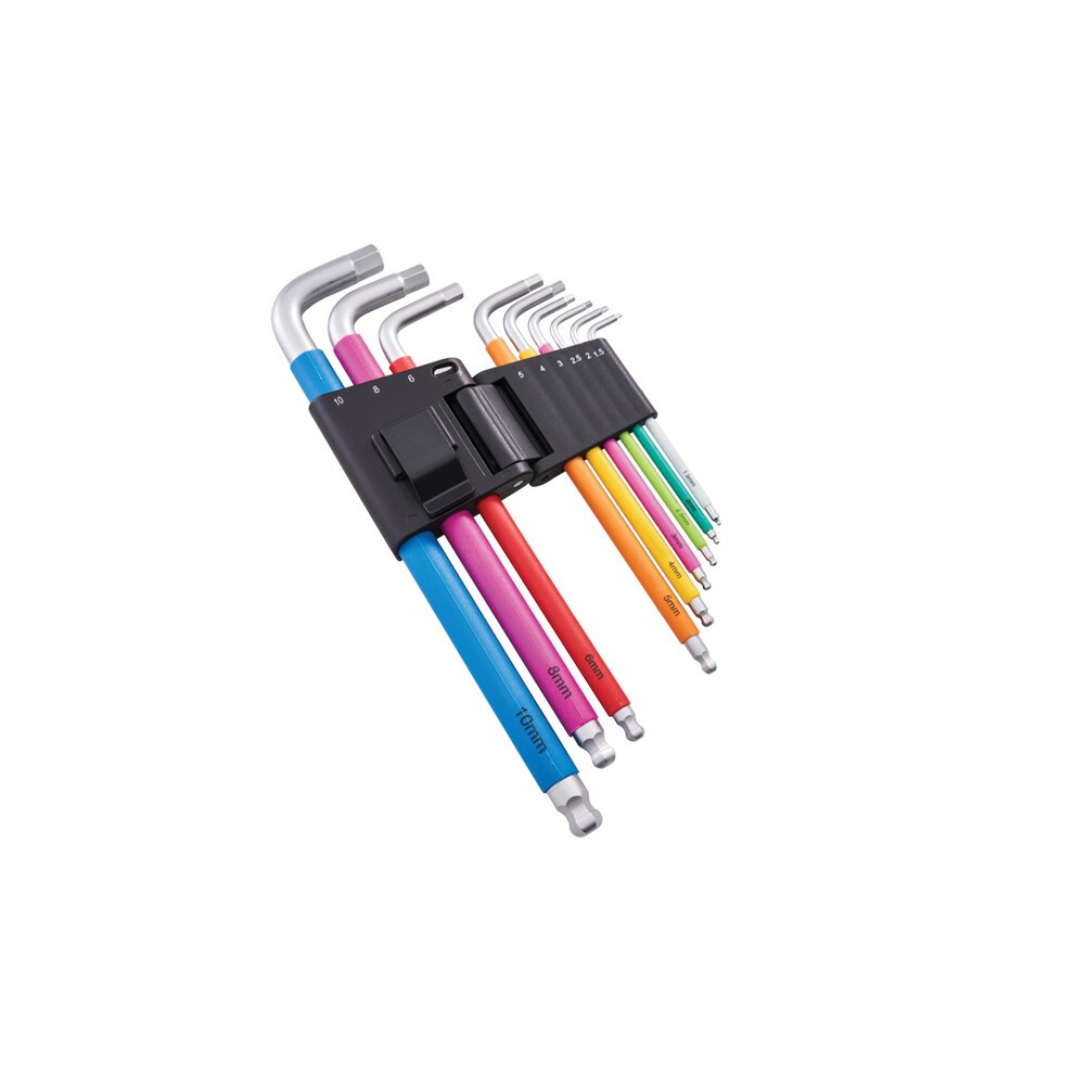 Faithfull 9 Piece Colour Coded Hex Key Set