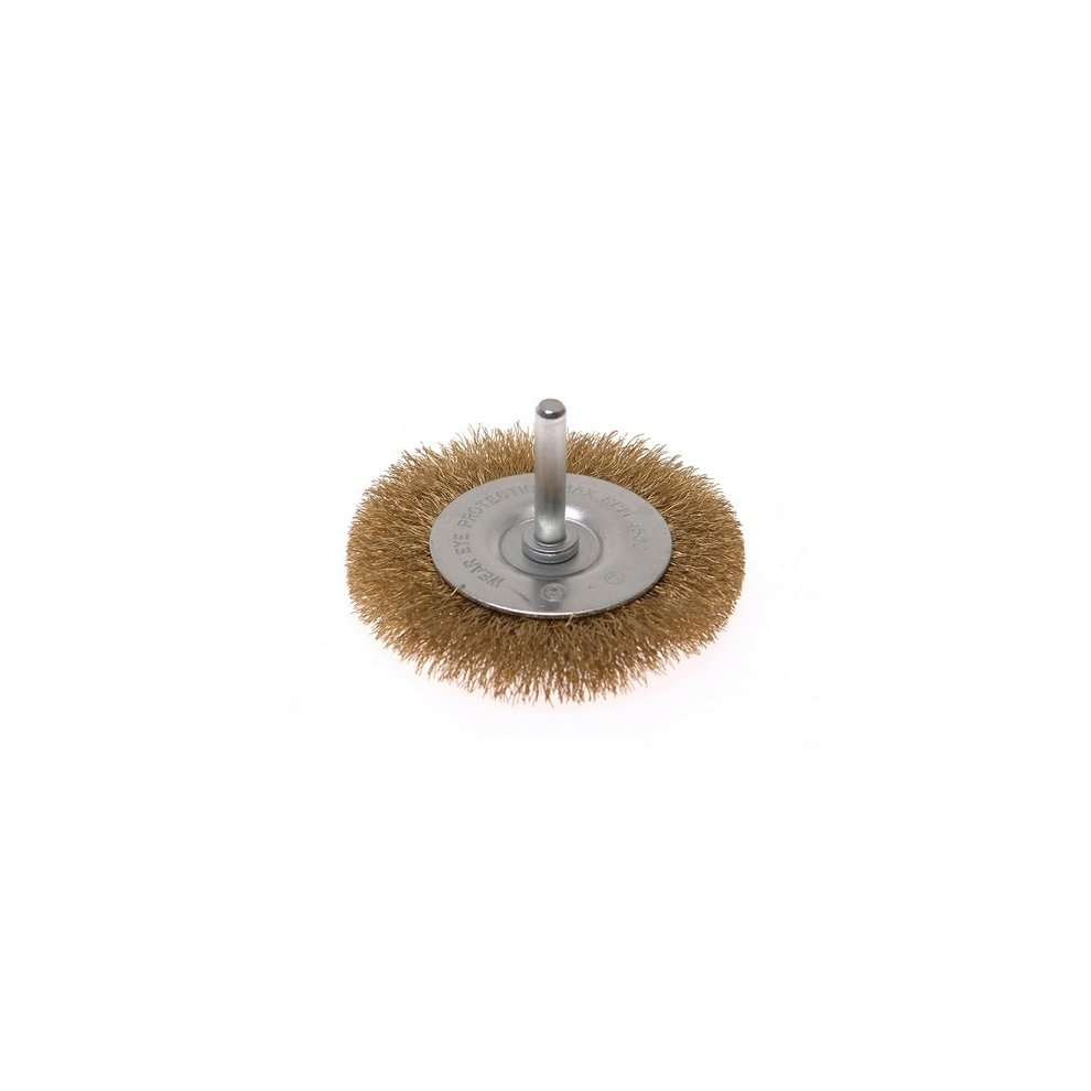 Faithfull Wire Brush 75mm x 6mm Shank, 0.30 Brass Wire