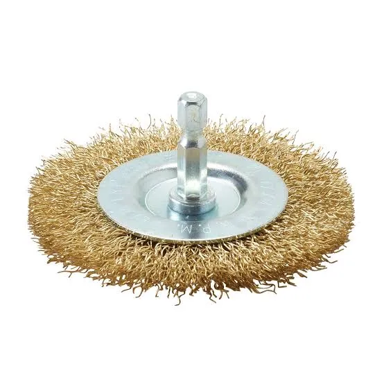 [FAIWBS75CB] Faithfull Wire Brush 75mm x 6mm Shank, 0.30 Brass Wire