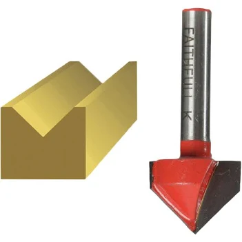 Faithfull Router Bit TCT V-Groove 13.0mm x 19.1mm 1/4in Shank