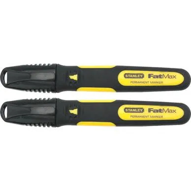 Stanley Chisel Tip Marker Black (Pack of 2)