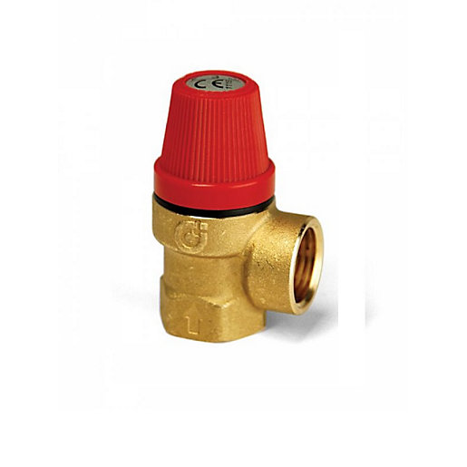 [I-ATLE-311430] Caleffi Altecnic 311430 Female X Female Thread 3 Bar Safety Relief Valve 1/2 in
