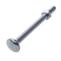 Unifix Cup Square Hex Bolt & Nut M12 X 180mm Bright Zinc Plated Bag of 4