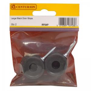 [RP24P] Centurion 35mm Black Plastic Door Stops (Pack of 2)