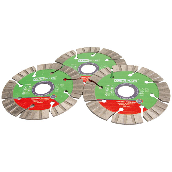 [CORDBGP1153] CorePlus Hybrid Turbo Diamond Blade 115mm Pack of 3