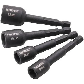 Faithfull 4 Piece Impact Nut Driver Set