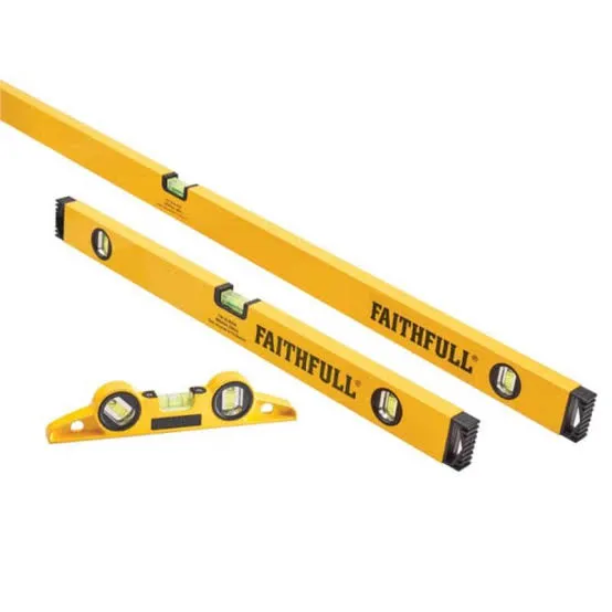 Faithfull 3 Piece Level Set  (240mm, 600mm 1200mm)
