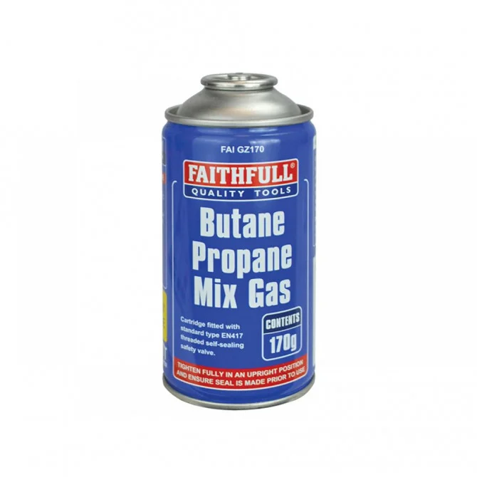 Faithfull Butane Propane Mix Gas Cartridge 170G