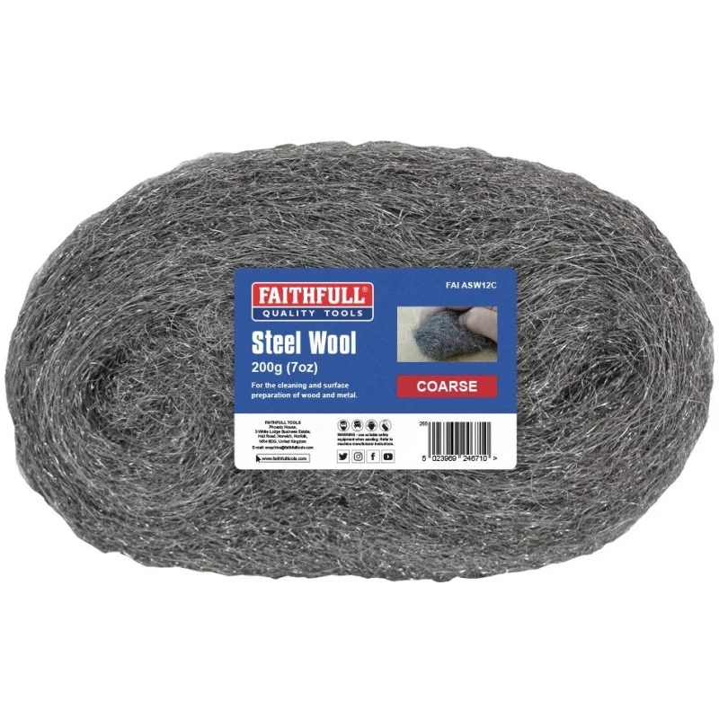 [FAIASW12C] Faithfull Steel Wool Coarse 200g