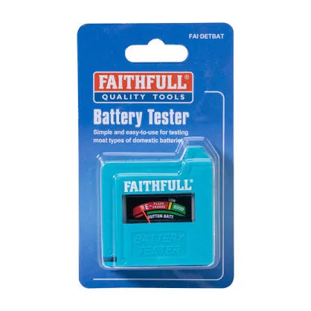 Battery Tester for AA, AAA, C, D & 9V Faithfull