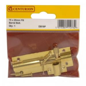 Centurion 75mm x 25mm PB Straight Barrel Bolt