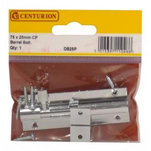 [DB25P] Centurion 75mm x 25mm (1") CP Straight Barrel Bolt