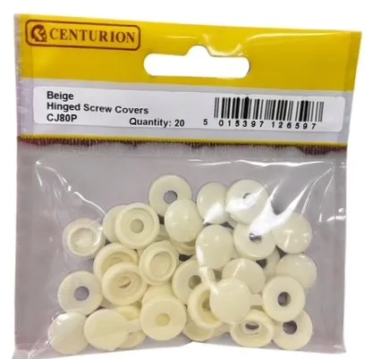 Centurion Beige Hinged Screw Covers (Pack of 20)